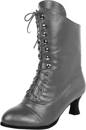 AMDBEL Cowboy Boots for Women, Snow Boots For Women Round Toe Zipper Flat Mid Boots Winter Warm Buckle Strap Snow Boots
