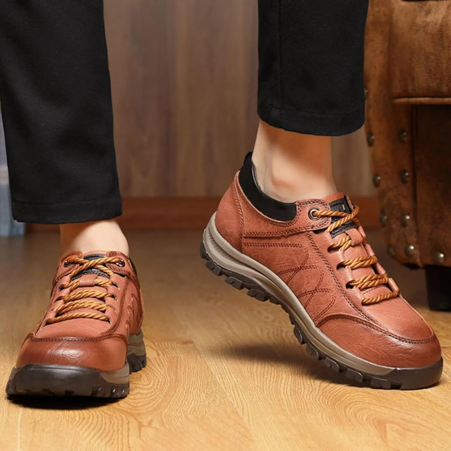 Autumn and Winter Single Cotton Casual Shoes Men's Hiking Sneakers Cotton Shoes Thickened Mens Shoes Boots Casual Size