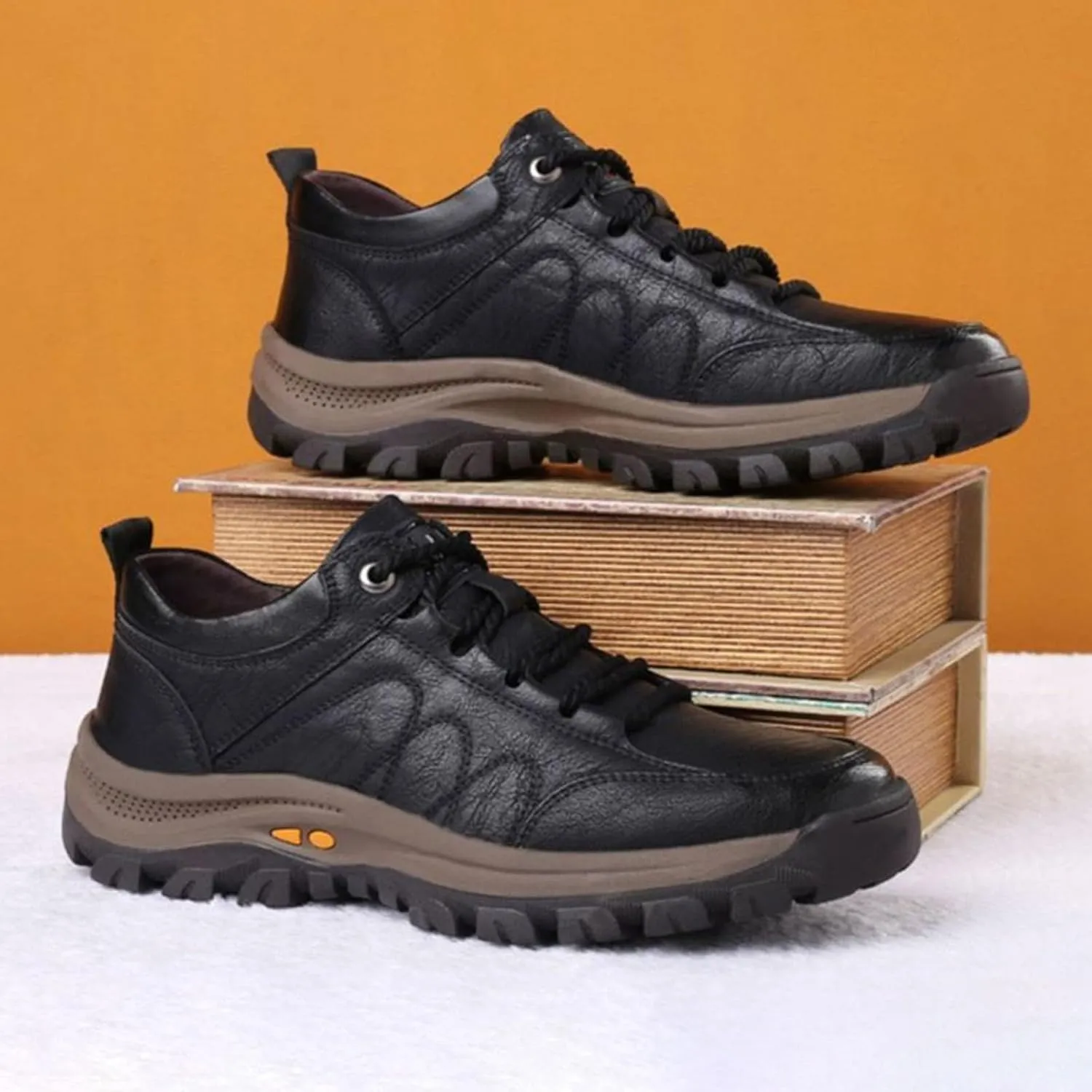 Autumn and Winter Single Cotton Casual Shoes Men's Hiking Sneakers Cotton Shoes Thickened Mens Shoes Boots Casual Size