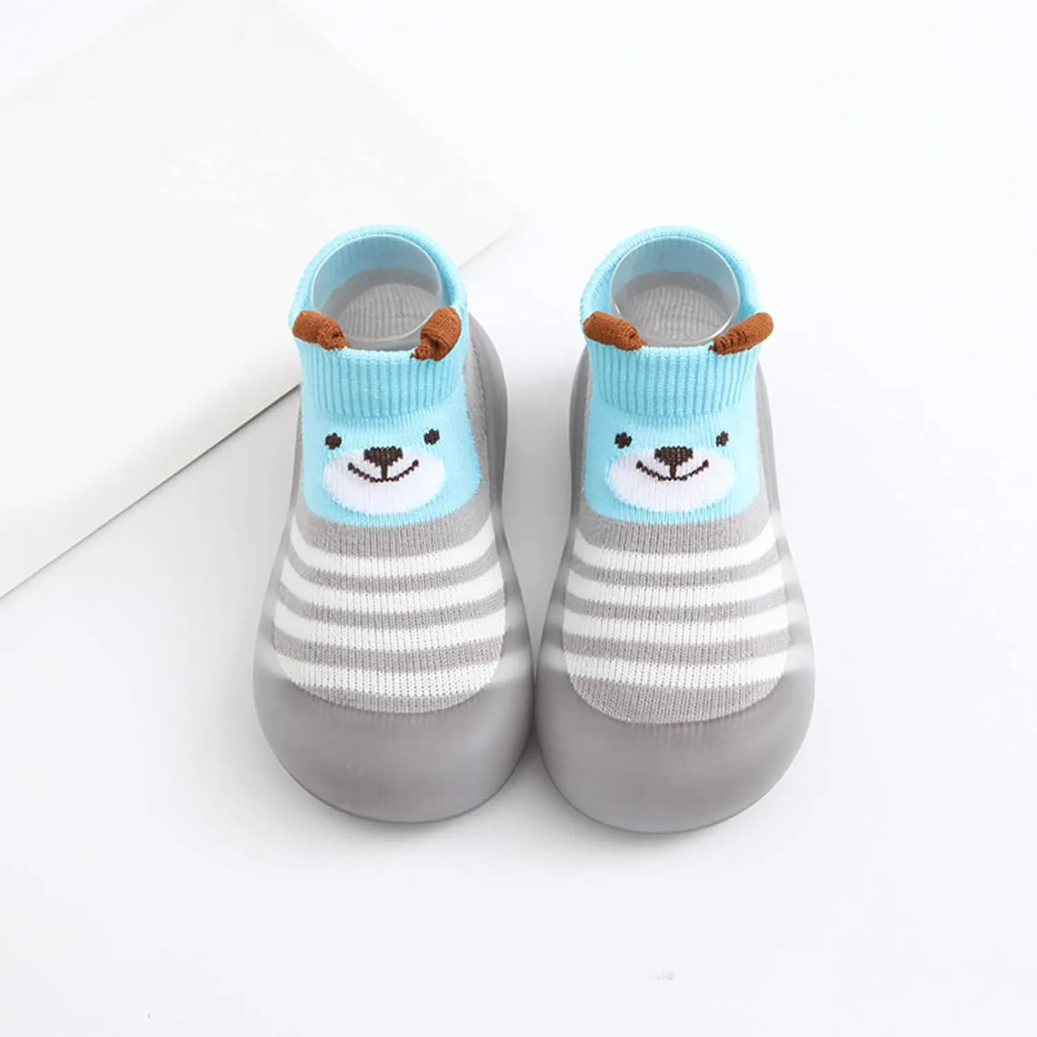 Baby Shoes Toddler Cartoon Duck Bear Non-Slip Walking Shoes Newborn Soft Rubber Sole Slippers for Boys Girls