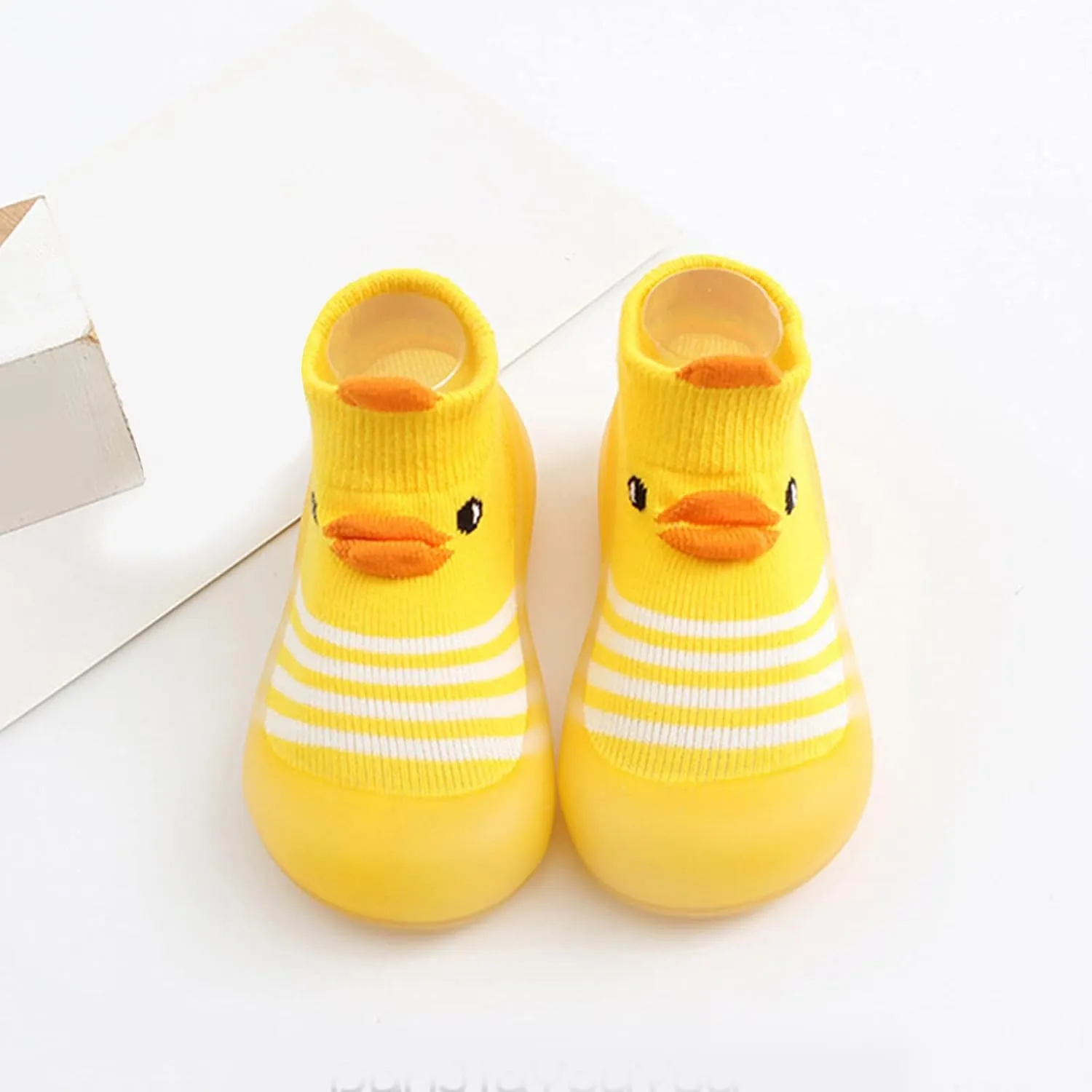 Baby Shoes Toddler Cartoon Duck Bear Non-Slip Walking Shoes Newborn Soft Rubber Sole Slippers for Boys Girls