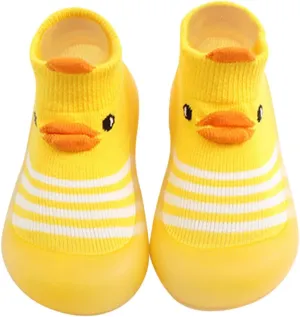 Baby Shoes Toddler Cartoon Duck Bear Non-Slip Walking Shoes Newborn Soft Rubber Sole Slippers for Boys Girls