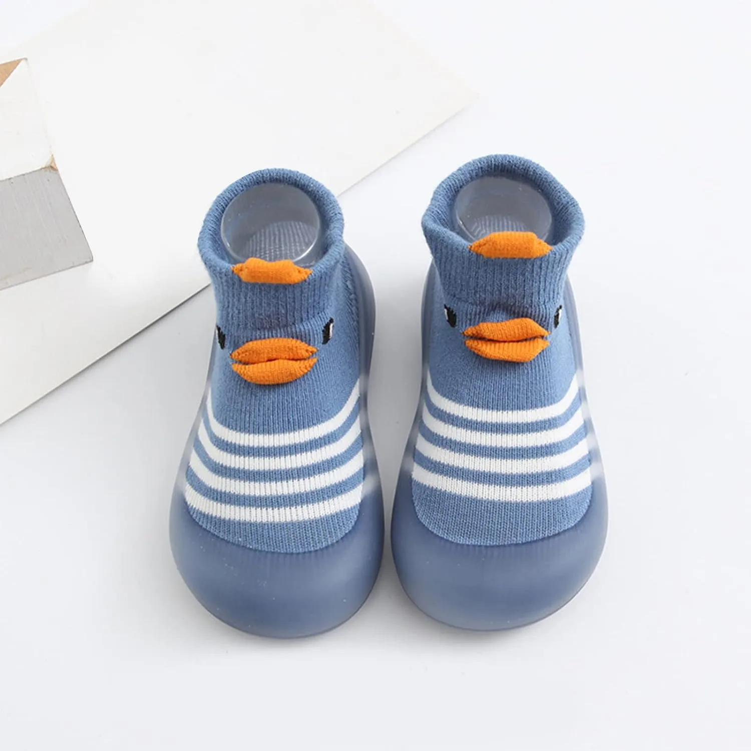 Baby Shoes Toddler Cartoon Duck Bear Non-Slip Walking Shoes Newborn Soft Rubber Sole Slippers for Boys Girls