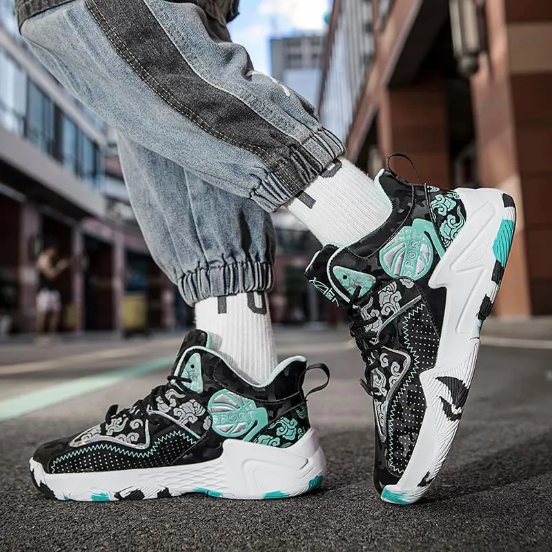 Basketball Shoes for Boys and Girls, Walking Running Shoes Breathable Comfortable Boys Sneakers for Little and Big Kids