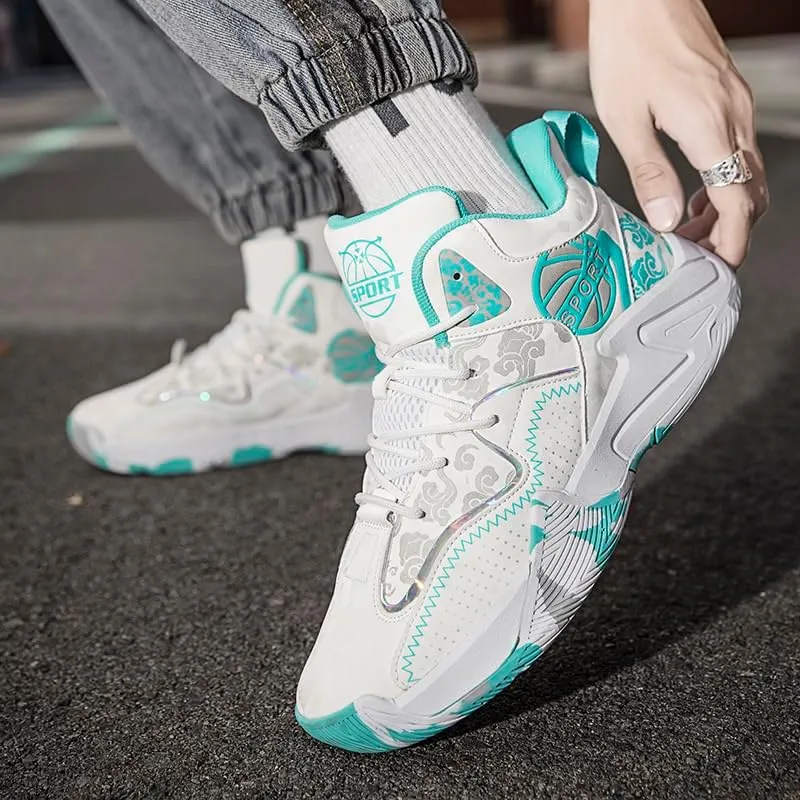 Basketball Shoes for Boys and Girls, Walking Running Shoes Breathable Comfortable Boys Sneakers for Little and Big Kids