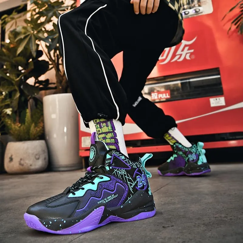 Basketball Shoes for Boys and Girls, Walking Running Shoes Breathable Comfortable Boys Sneakers for Little and Big Kids