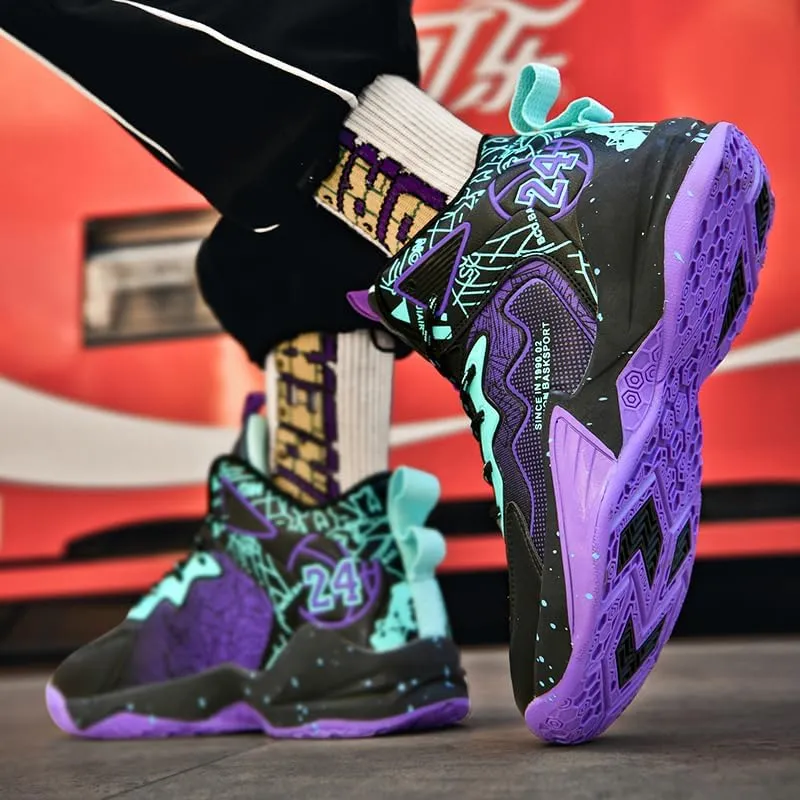 Basketball Shoes for Boys and Girls, Walking Running Shoes Breathable Comfortable Boys Sneakers for Little and Big Kids