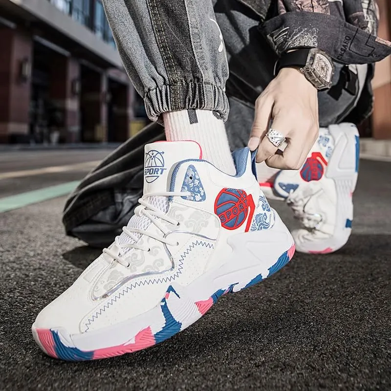 Basketball Shoes for Boys and Girls, Walking Running Shoes Breathable Comfortable Boys Sneakers for Little and Big Kids