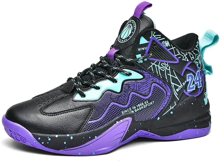Basketball Shoes for Boys and Girls, Walking Running Shoes Breathable Comfortable Boys Sneakers for Little and Big Kids