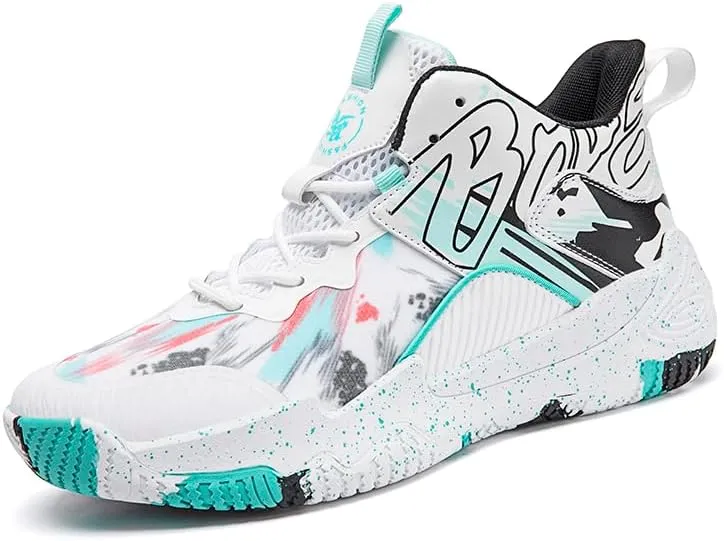 Basketball Shoes for Boys and Girls, Walking Running Shoes Breathable Comfortable Boys Sneakers for Little and Big Kids