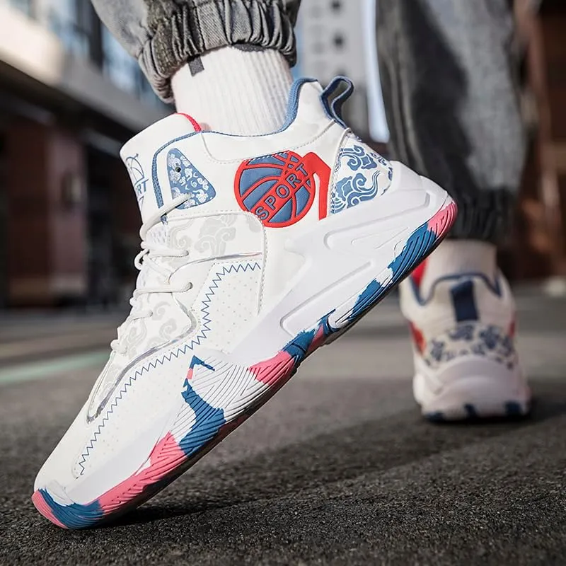 Basketball Shoes for Boys and Girls, Walking Running Shoes Breathable Comfortable Boys Sneakers for Little and Big Kids