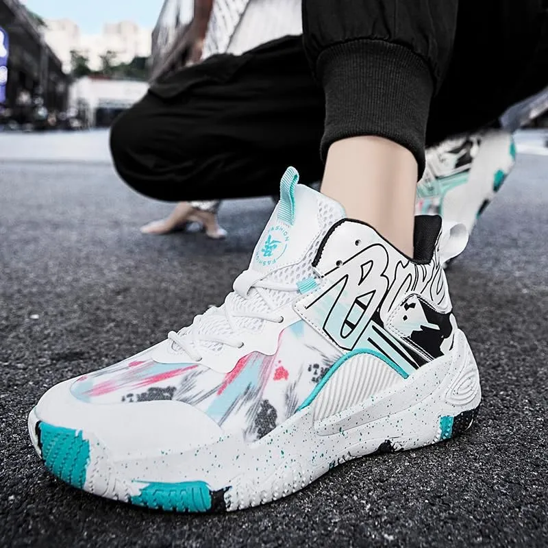Basketball Shoes for Boys and Girls, Walking Running Shoes Breathable Comfortable Boys Sneakers for Little and Big Kids