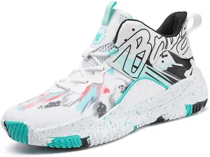 Basketball Shoes for Boys and Girls, Walking Running Shoes Breathable Comfortable Boys Sneakers for Little and Big Kids
