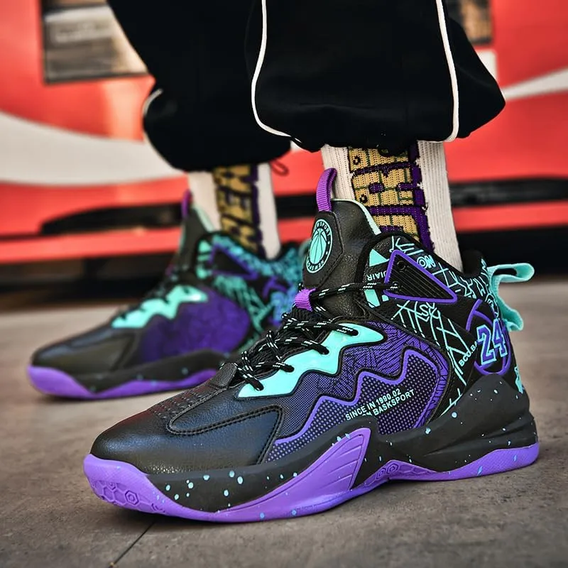 Basketball Shoes for Boys and Girls, Walking Running Shoes Breathable Comfortable Boys Sneakers for Little and Big Kids