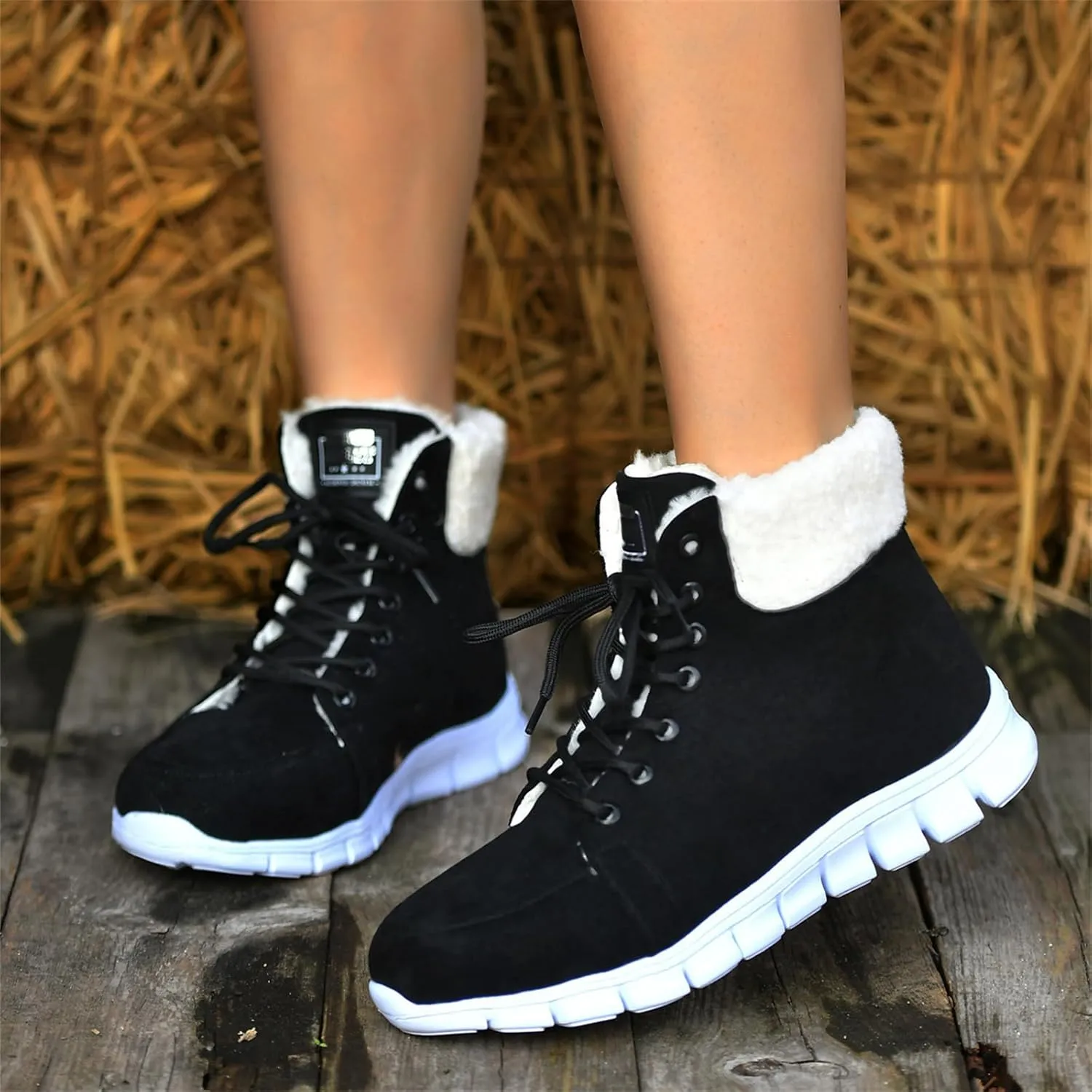 Boots For Women 2024 Ankle Booties Winter Snow Boots Classic Faux Fur Lined Slip On Fashion Casual Warm Loafers Shoes