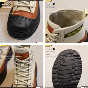 Boys and Girls Hiking Boots Summer Camp Waterproof Anti-collision Non-slip Desert Boots Military Fan Shoes Children's Hiking Shoes Four Seasons