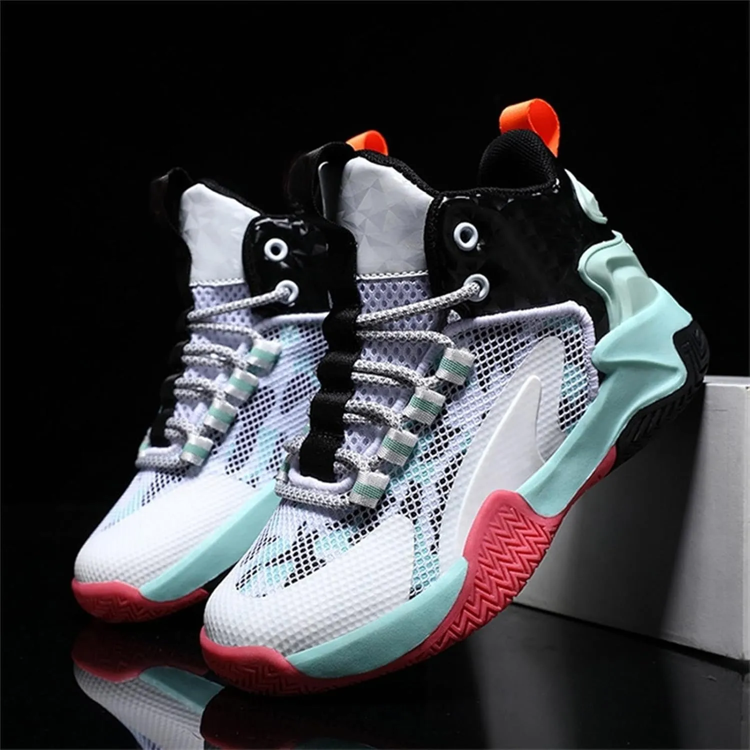 Boys Tennis Shoes Kid's Basketball Shoes Boys Sneakers Girls Trainers Comfort High Top Basketball Shoes for Kids Shoes
