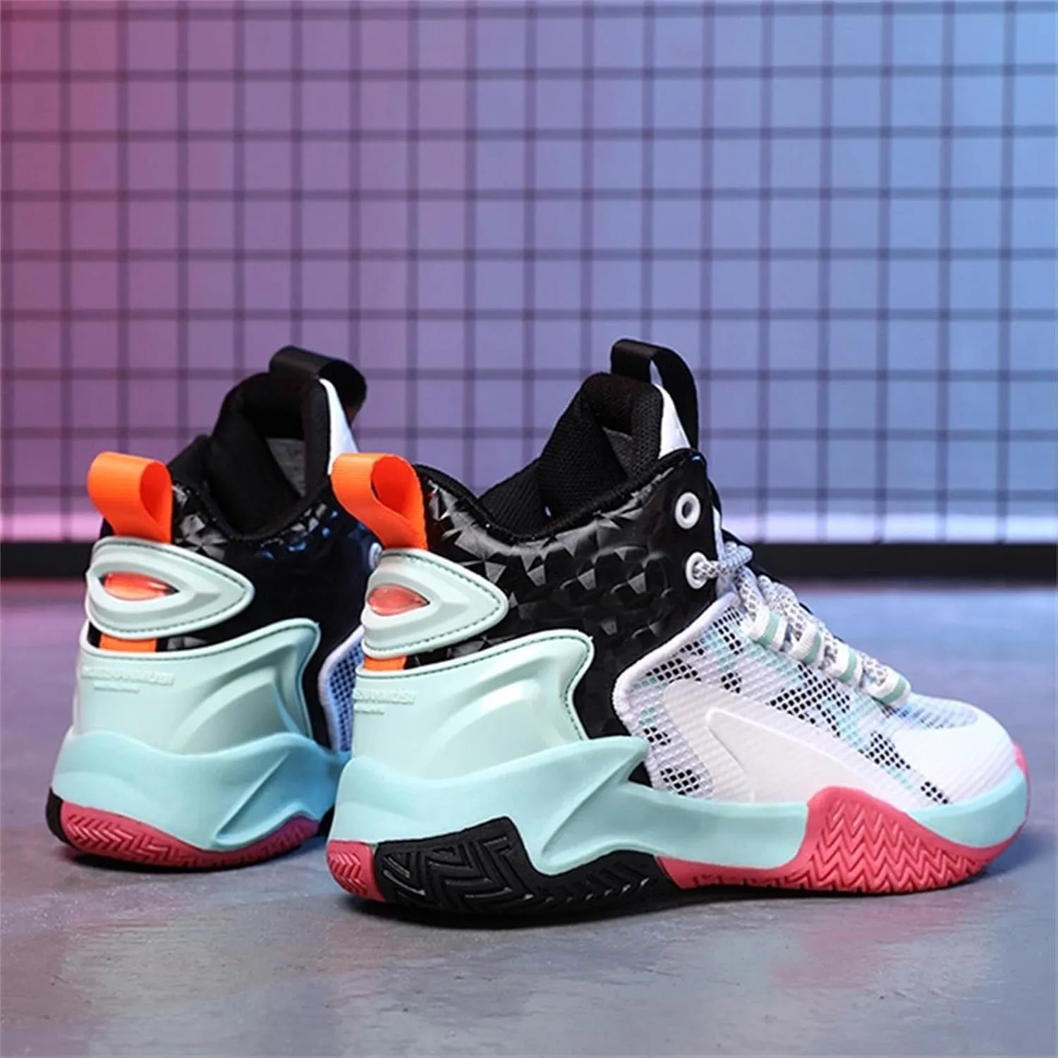 Boys Tennis Shoes Kid's Basketball Shoes Boys Sneakers Girls Trainers Comfort High Top Basketball Shoes for Kids Shoes