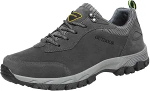 Breathable & Comfortable Sneaker Fashion Summer and Men Hiking Shoes Solid Color Lace Up Flat Bottom Comfortable Non