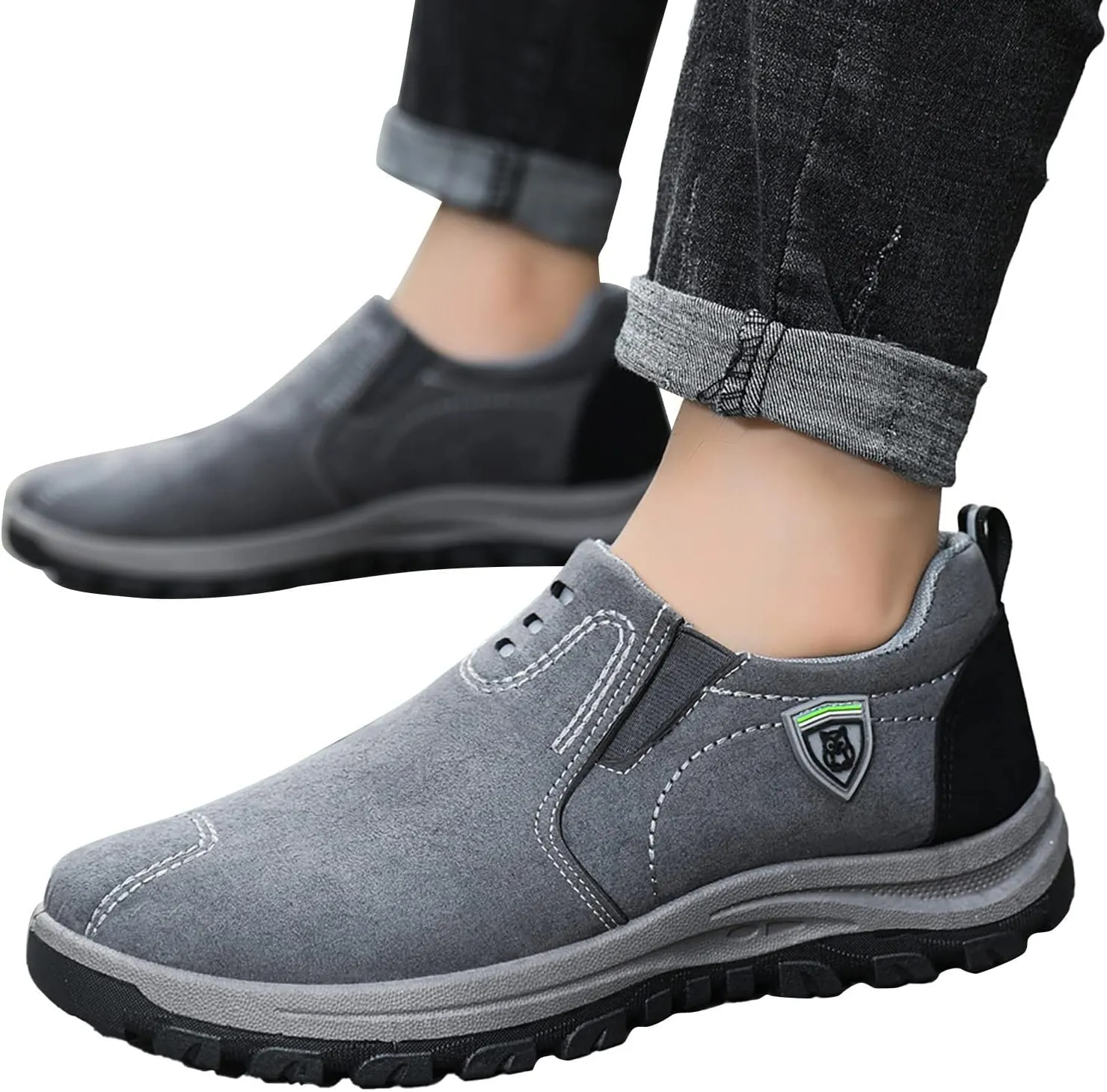 Cathalem Hiking Shoes for Men Comfortable Waterproof Breathable Orthopedic Walking Shoes Sneakers Walking Orthopedic Shoes