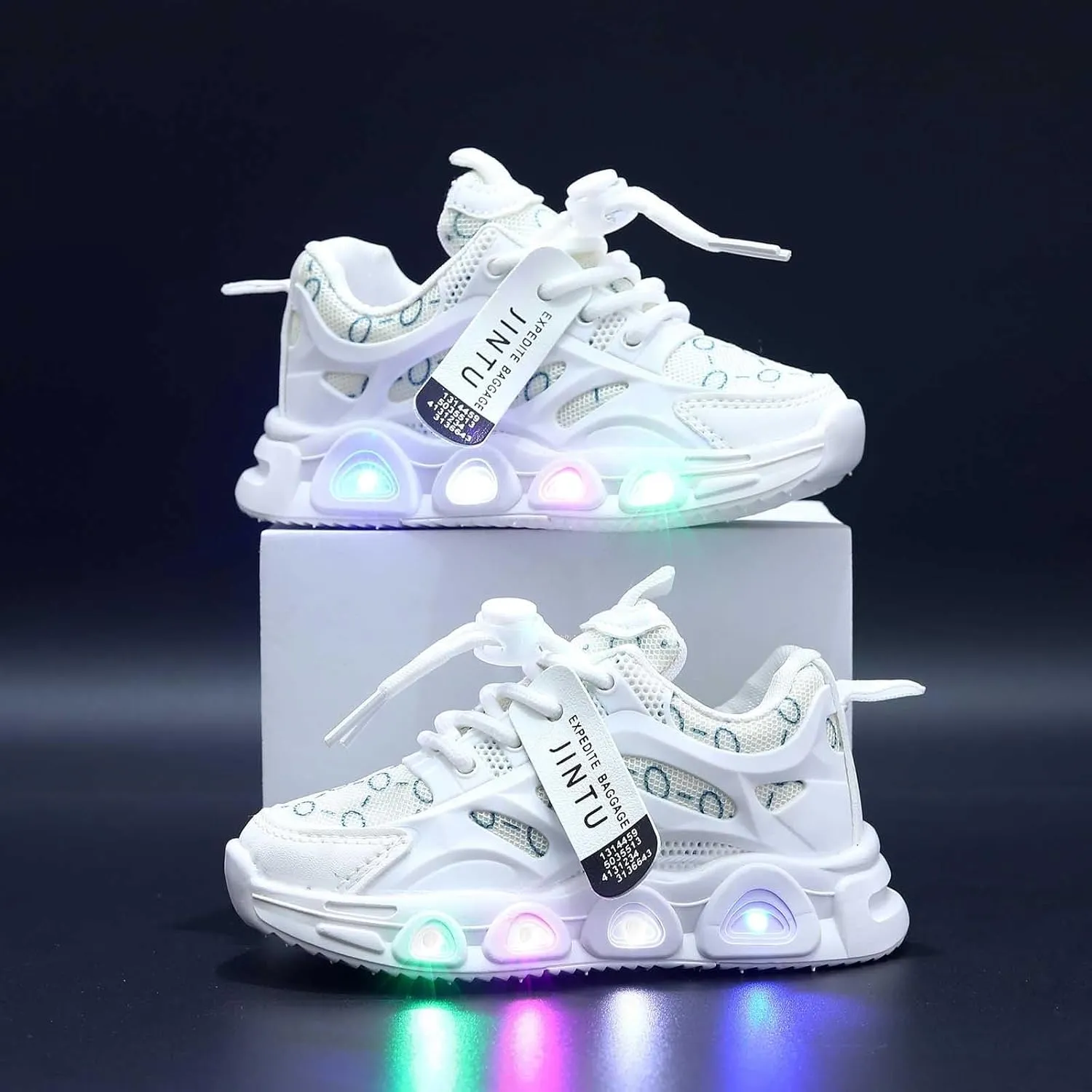 Cathalem Sneakers for Boys Kids Baby Girls Shoes Sneakers LED Light Up Luminous Sneakers Winter Warm Sneakers for Girls