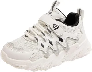 Cathalem Sneakes for Girls Thick Soles Lace Up Athletic Shoes Kids Non Slip Sneakers Flat Lightweight Mesh Breathable Shoes