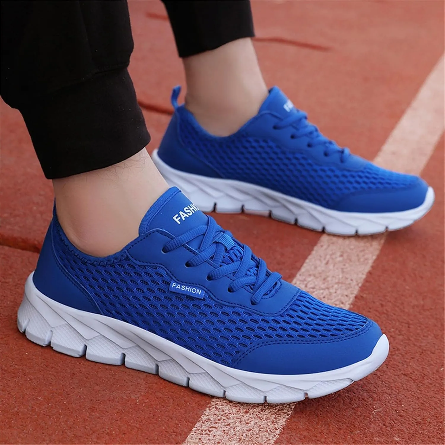 Cathalem Walking Shoes for Men Woven Orthopedic Breathable Sneakers Slip On Arch Support Walking Shoes Casual Running Shoes