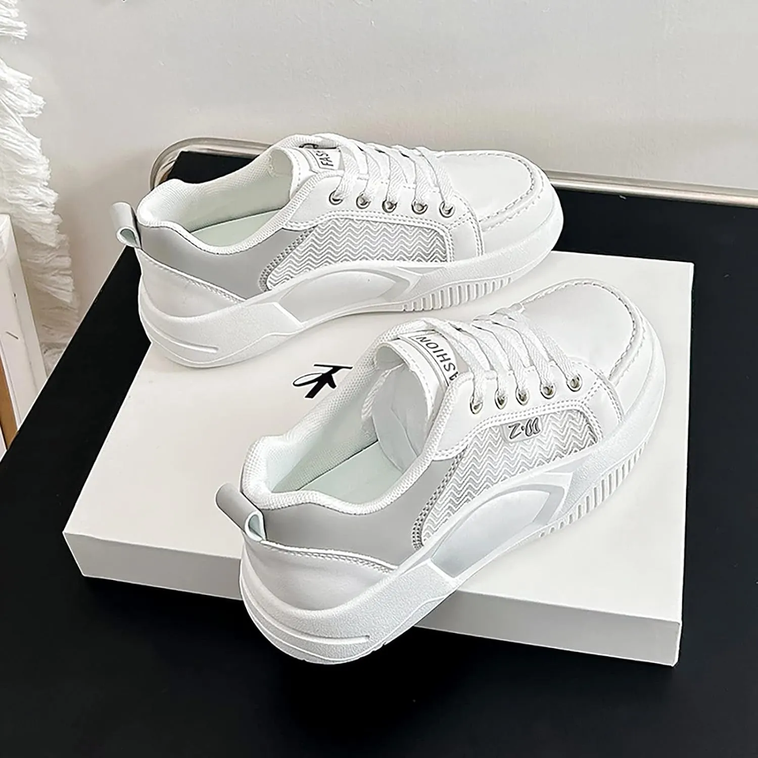 Chunky Sneakers for Women Womens Pull On Sneakers Gym Shoes Women Slip On Platform Wedge Sneakers for Women Dressy Zapatos OrtopéDicos para Mujer Pie Plano