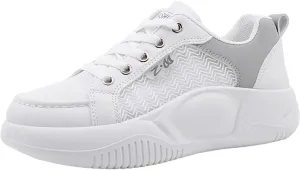 Chunky Sneakers for Women Womens Pull On Sneakers Gym Shoes Women Slip On Platform Wedge Sneakers for Women Dressy Zapatos OrtopéDicos para Mujer Pie Plano