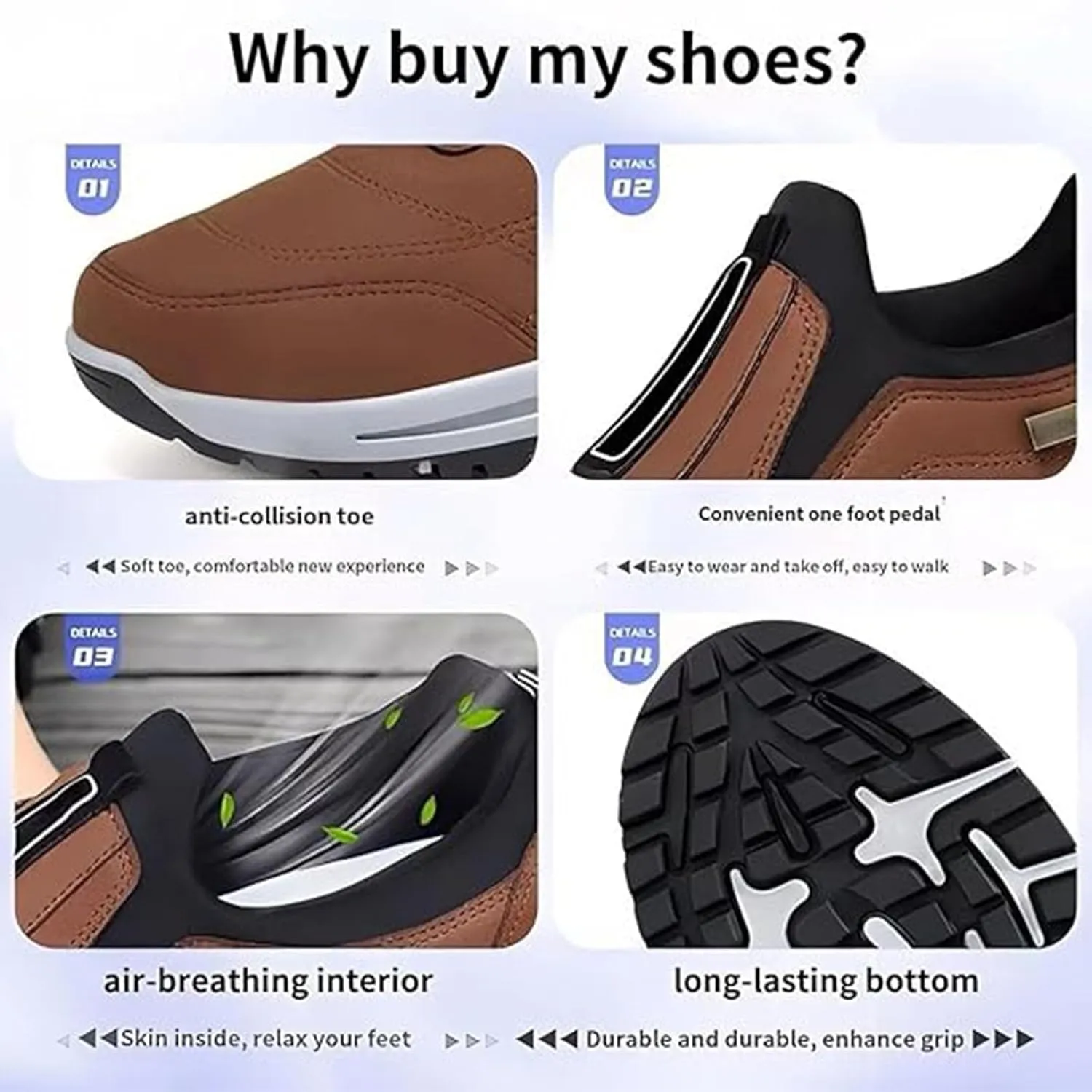 Dallader Men's Comfortable Waterproof Orthopedic Walking Shoes,Men's Comfortable Waterproof Breathable Orthopedic Hiking Shoes