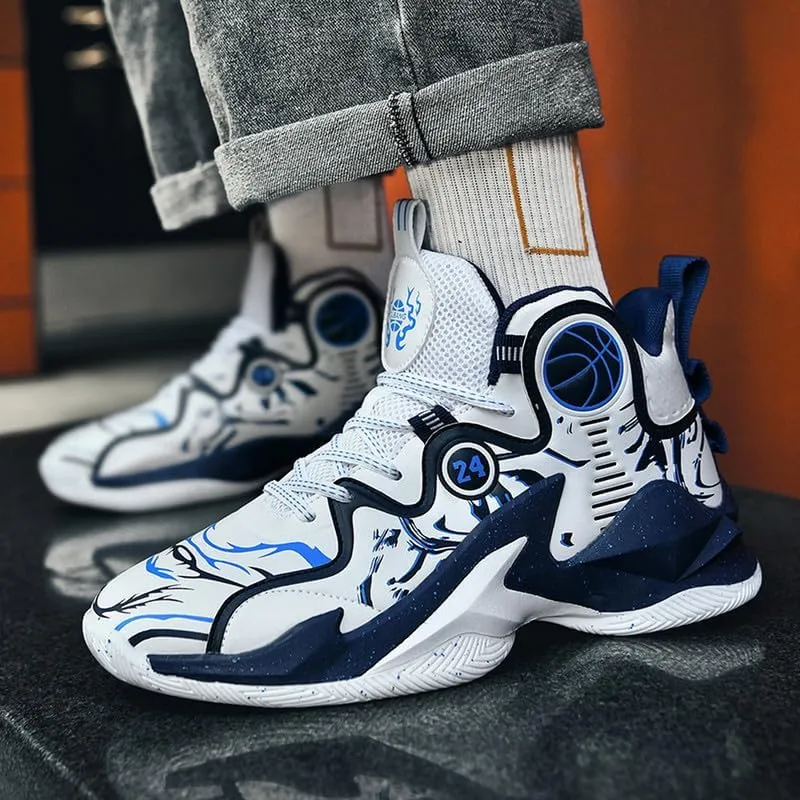DHOVOR Big Boys Basketball Shoes Kids Athletic Running Shoes Fashion Sneakers Non-Slip Tennis Shoes Boys (Little Kid/Big Kid)