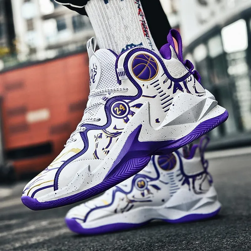 DHOVOR Big Boys Basketball Shoes Kids Athletic Running Shoes Fashion Sneakers Non-Slip Tennis Shoes Boys (Little Kid/Big Kid)