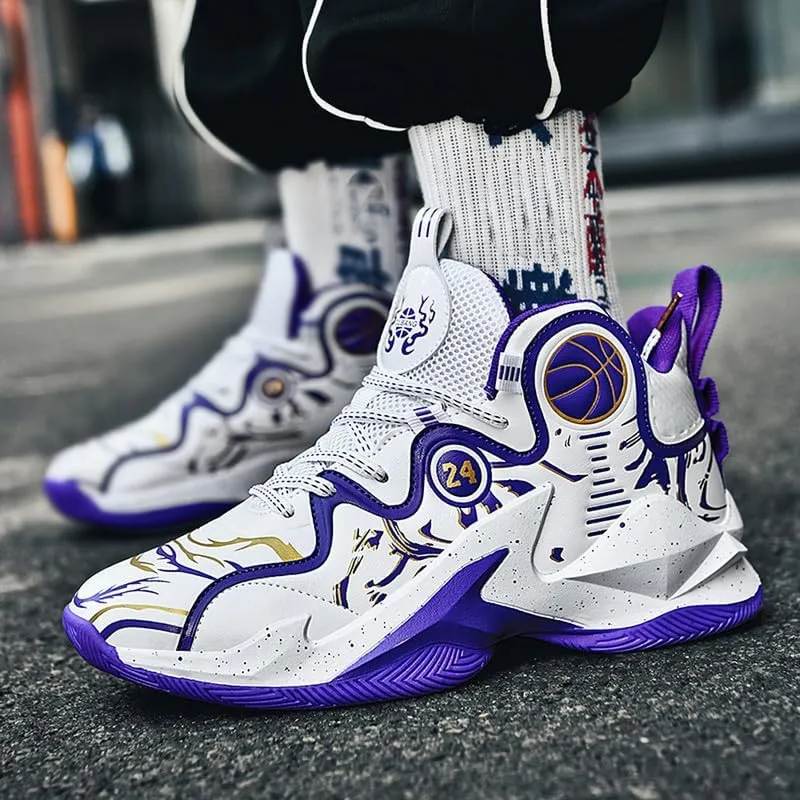 DHOVOR Big Boys Basketball Shoes Kids Athletic Running Shoes Fashion Sneakers Non-Slip Tennis Shoes Boys (Little Kid/Big Kid)