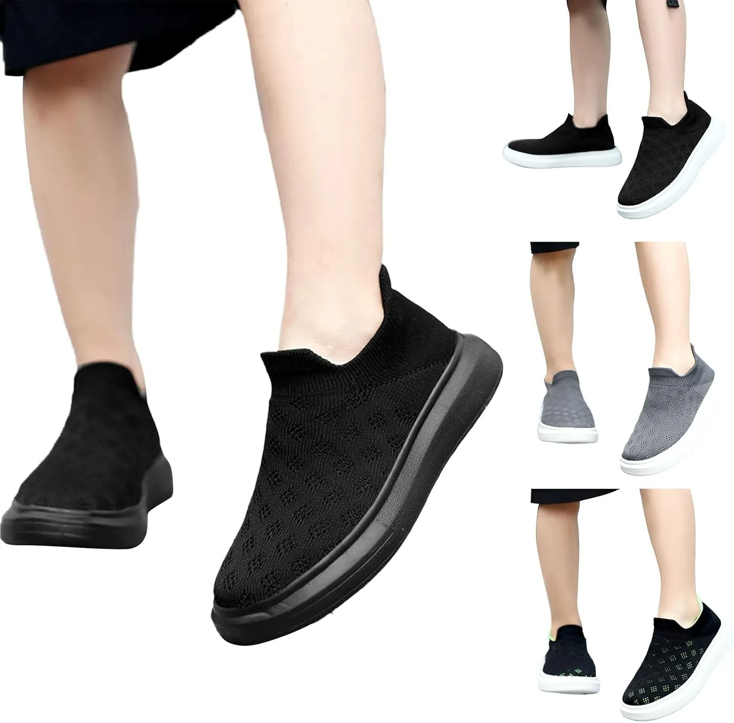 EnJoCho Boys Casual Shoes Boys Mesh Lightweight Breathable Fashion Casual Shoes Sneakers Slip On Outdoor Sports Shoes