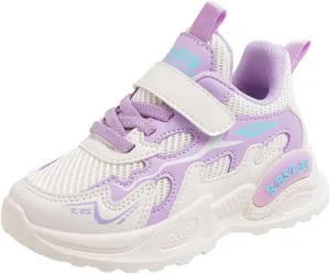 Fashion All Seasons Children Sports Girls Flat Lightweight Mesh Breathable Shoes Comfortable Slip on Shoes for
