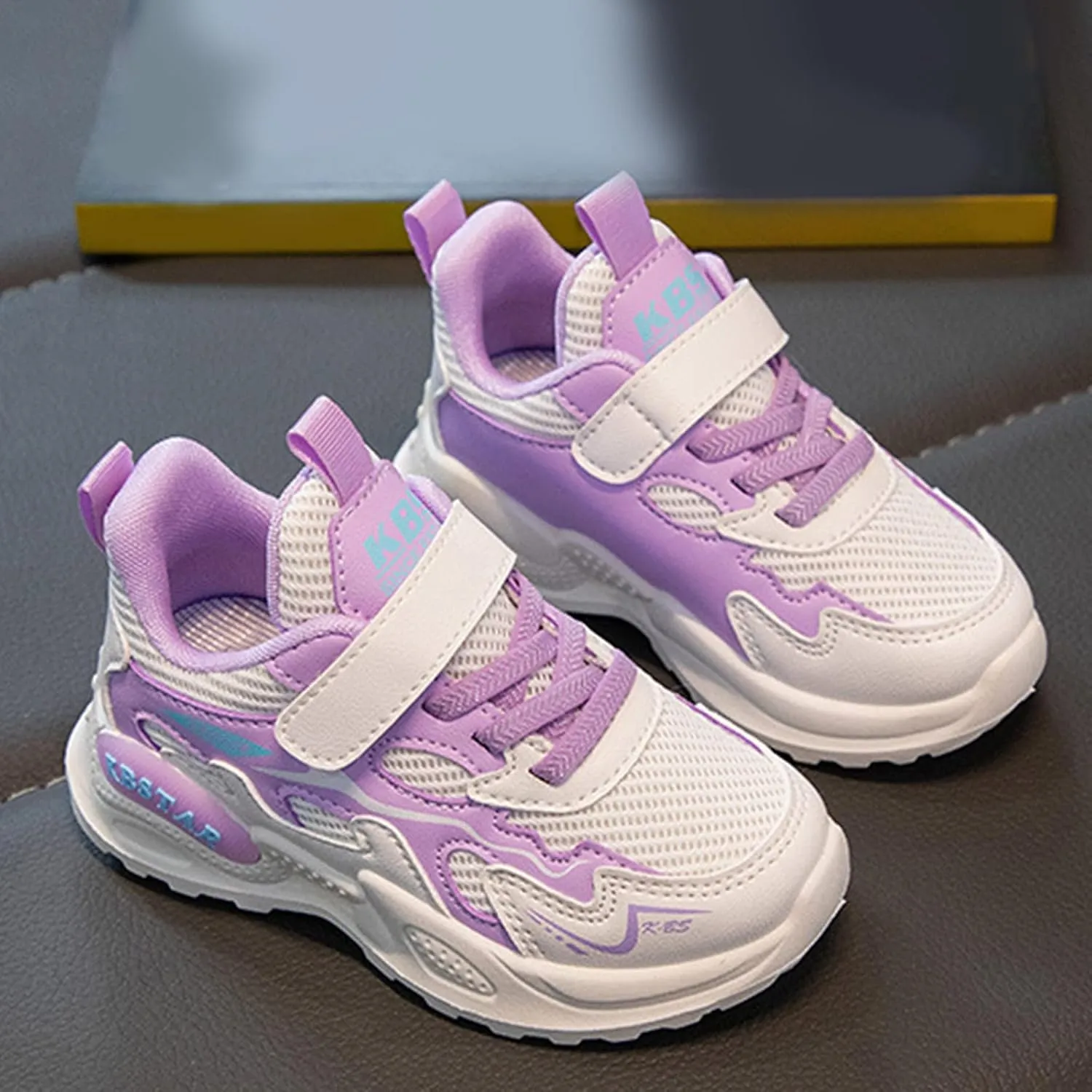 Fashion All Seasons Children Sports Girls Flat Lightweight Mesh Breathable Shoes Comfortable Slip on Shoes for