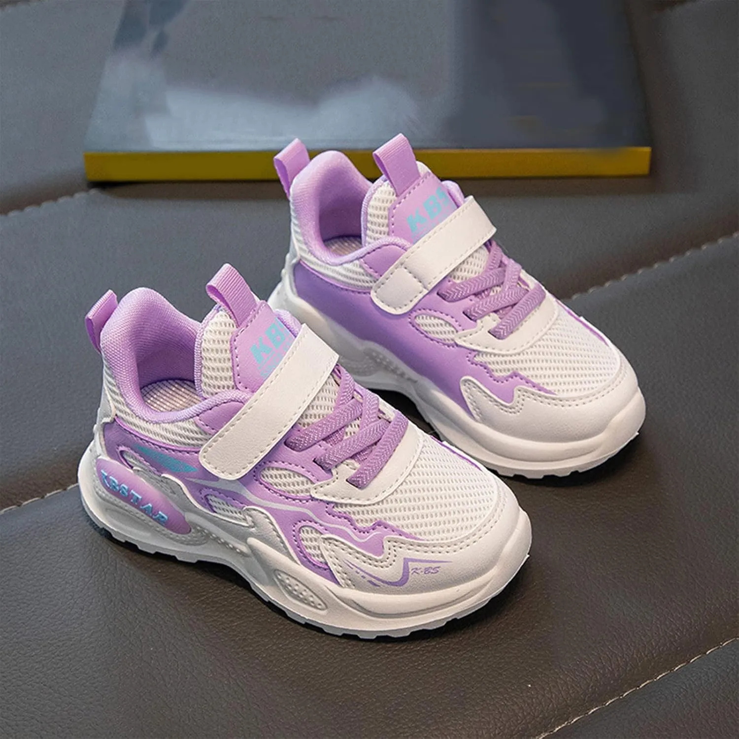 Fashion All Seasons Children Sports Girls Flat Lightweight Mesh Breathable Shoes Comfortable Slip on Shoes for