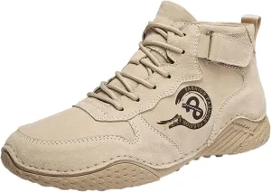 Fashion Sneakers Shoes Men's British Large Casual Suede Foreign Trade Lace Up and Hook Loop Sneakers