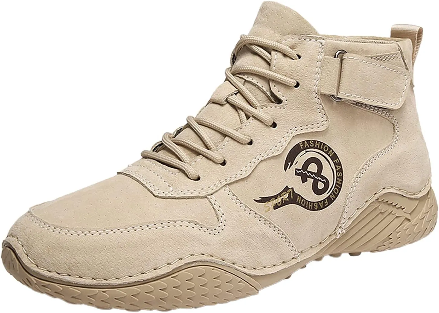 Fashion Sneakers Shoes Men's British Large Casual Suede Foreign Trade Lace Up and Hook Loop Sneakers
