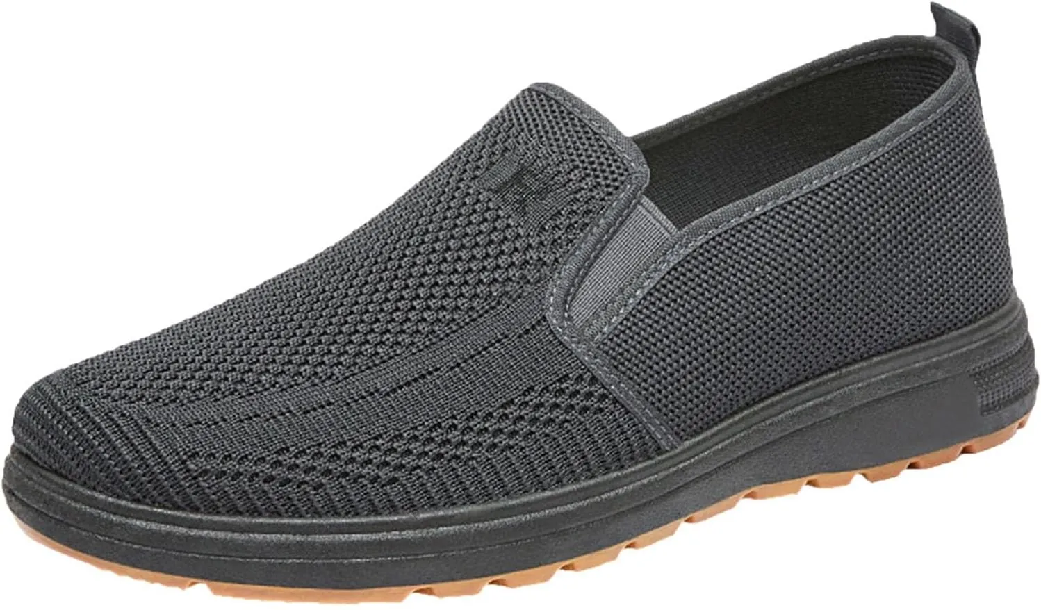 Fashion Spring and Summer Men Casual Shoes Flat Soft Bottom Mesh Breathable Slip On Mens Shoes Dress Casual Slip on