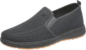 Fashion Spring and Summer Men Casual Shoes Flat Soft Bottom Mesh Breathable Slip On Mens Shoes Dress Casual Slip on