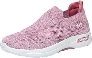 Fashion Spring and Summer Women Sports Shoes Flat Bottom and Soft Bottom Fly Woven Mesh Comfortable and Women Shoes