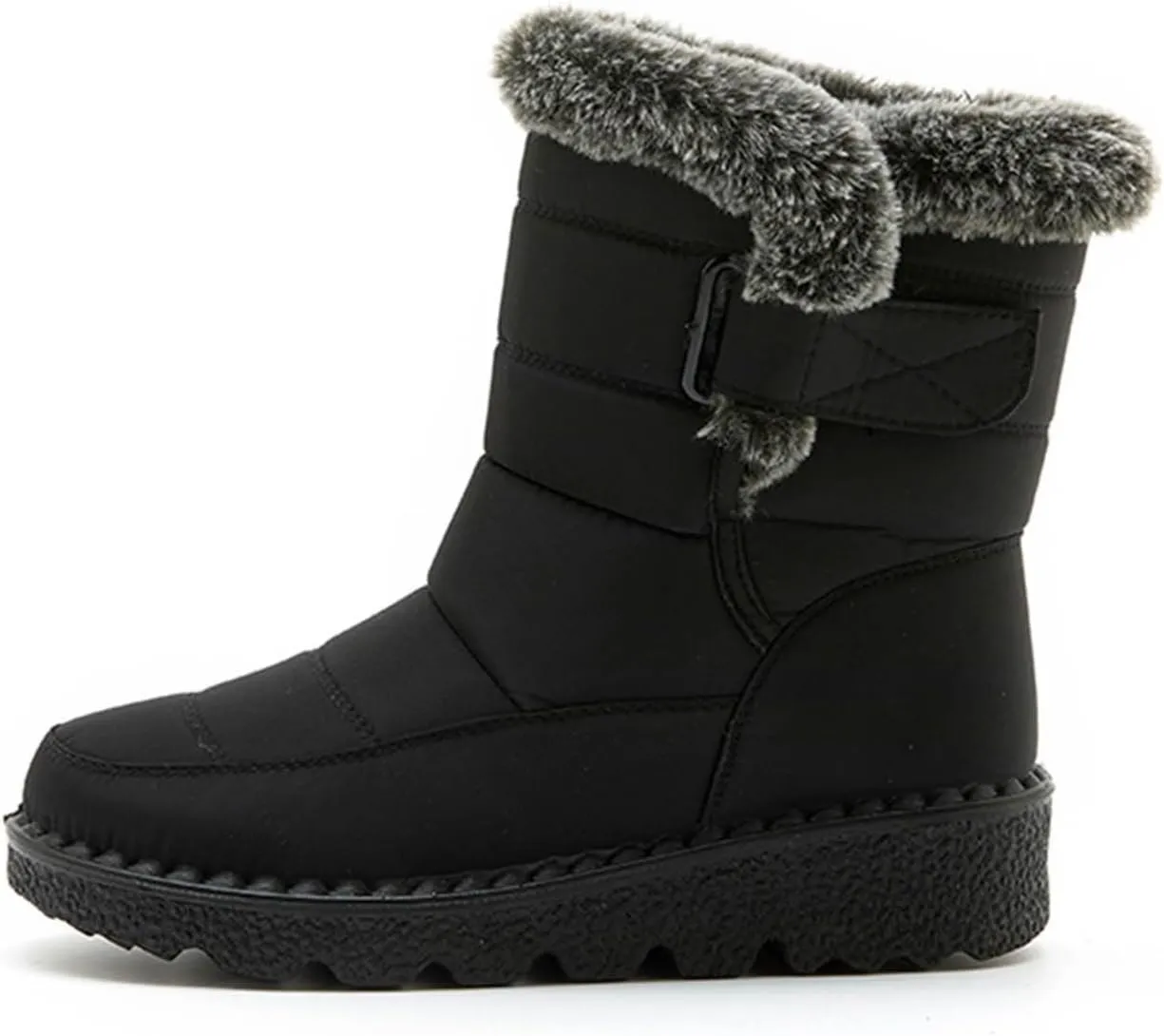Fashion Winter Boots for Couple Water Proof Flat Non Slip Snow Boots Hook Loop Keep Warm Snow Boots Walking Shoes