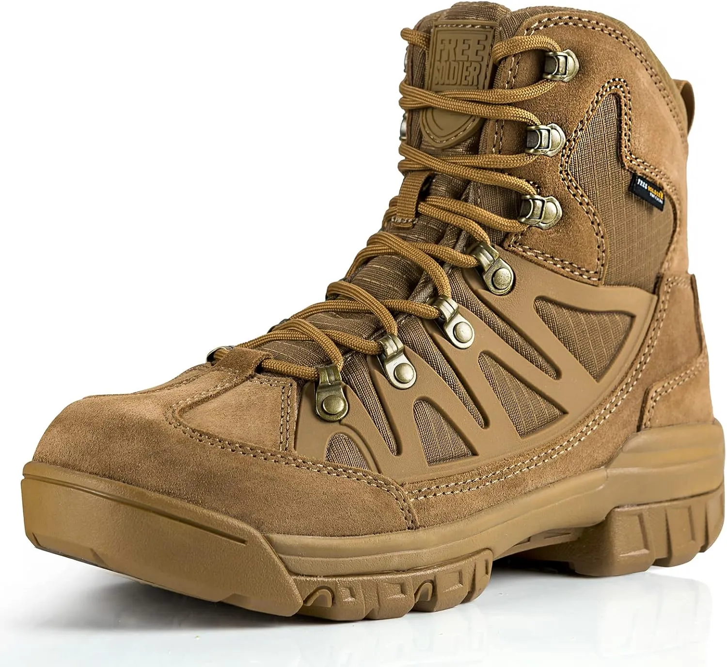 FREE SOLDIER Men's Waterproof Tactical Hiking Boots Military Work Boots Combat Boots