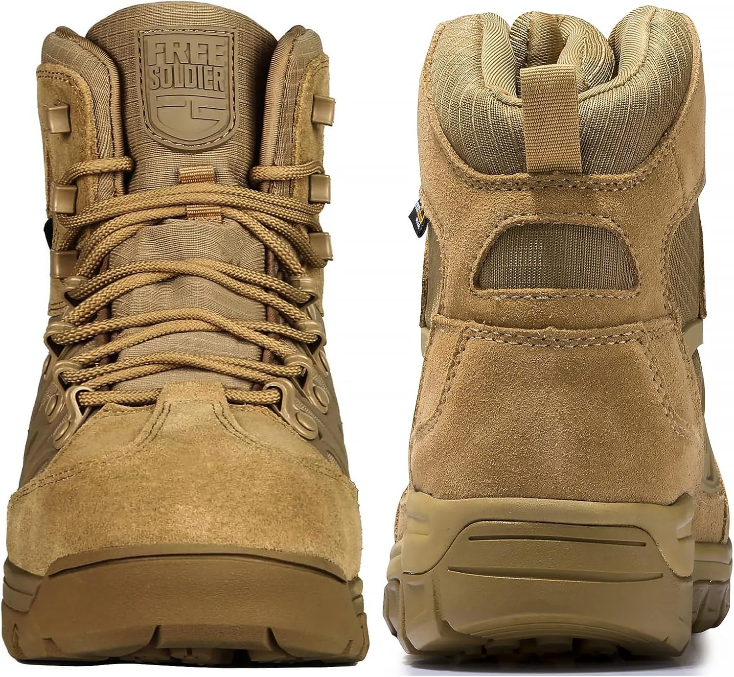FREE SOLDIER Men's Waterproof Tactical Hiking Boots Military Work Boots Combat Boots
