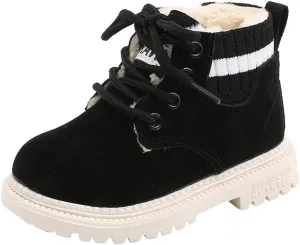 Girls Boots, Girls Flat Heel Outdoor Waterproof Hiking Ankle Booties Girls Short Ankle Boots Non-Slip Snow Booties
