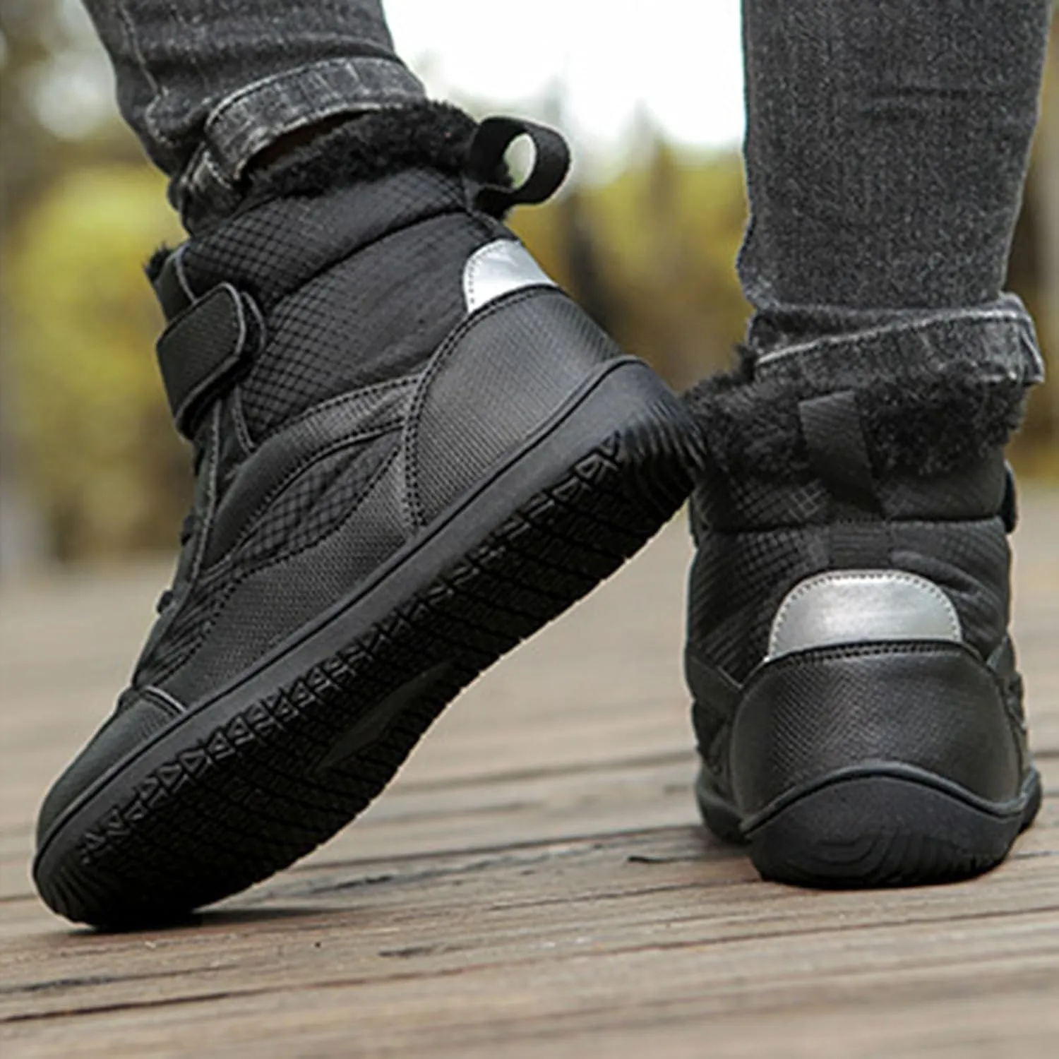 Girls Boys Barefoot Boots Shoes Kids Waterproof Ankle Winter Snow Boot Wide Toe Box Kids Barefoot Winter Boots Non Slip