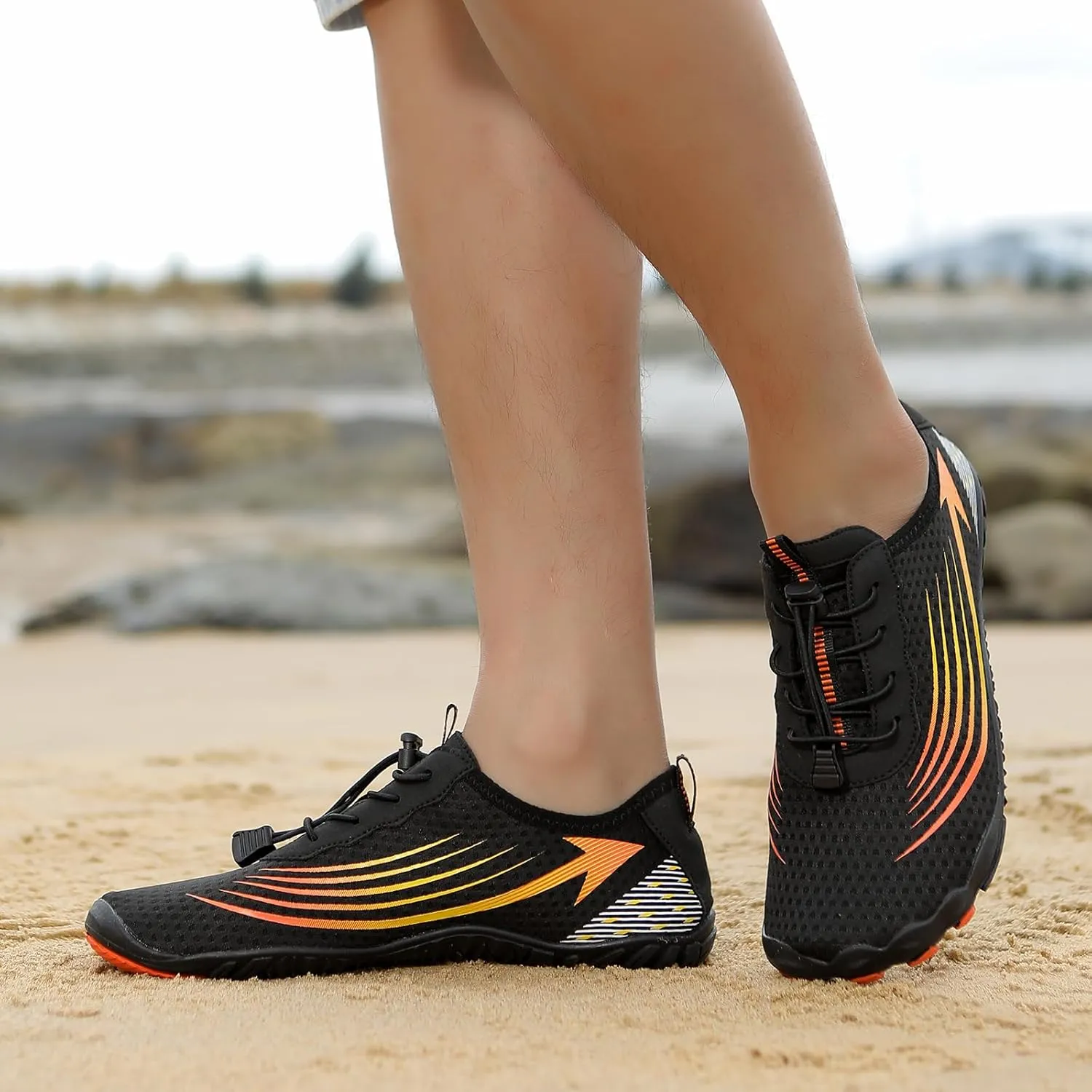 Grounded Barefoot Footwear for Women Men, Hiking Athletic Shoes, Beach Surf Water Shoes with Non Slip Sole, Quick Dry Lightweight Sports Aqua Socks Outdoor, Mens Womens Pool Activities