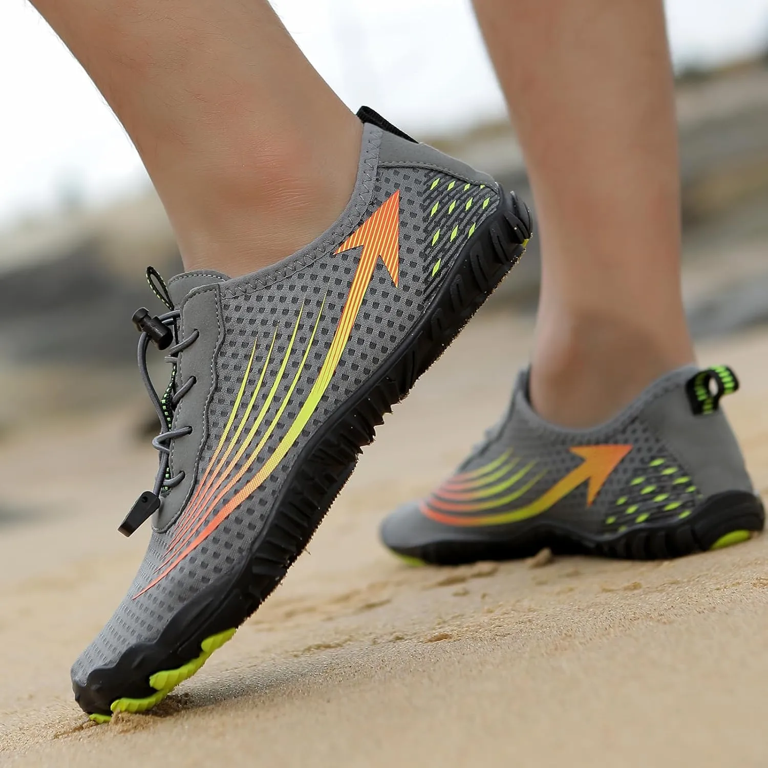 Grounded Barefoot Footwear for Women Men, Hiking Athletic Shoes, Beach Surf Water Shoes with Non Slip Sole, Quick Dry Lightweight Sports Aqua Socks Outdoor, Mens Womens Pool Activities