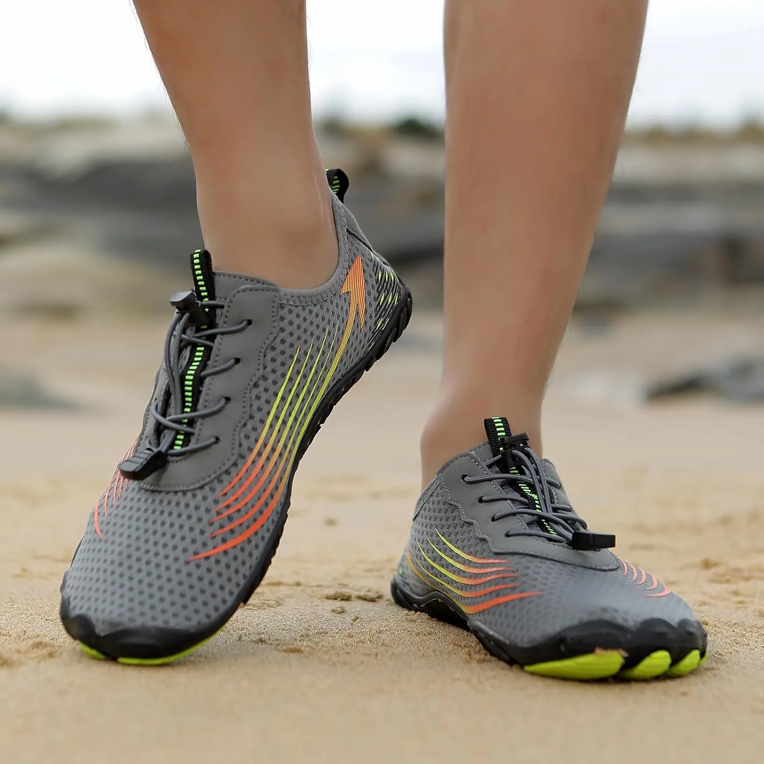 Grounded Barefoot Footwear for Women Men, Hiking Athletic Shoes, Beach Surf Water Shoes with Non Slip Sole, Quick Dry Lightweight Sports Aqua Socks Outdoor, Mens Womens Pool Activities
